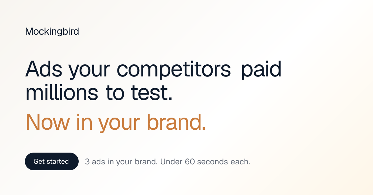 Mockingbird — Mockingbird is the AI static ad generator for Meta. Heart winning Meta ads from a…